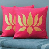Lotus flowers Cushion Cover Pack Of 2